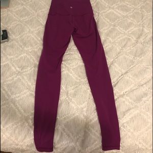 Full-Length Magenta Lululemon Leggings Size 4